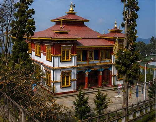 Monastère bouddhiste à Darjeeling — photographie d'illustration